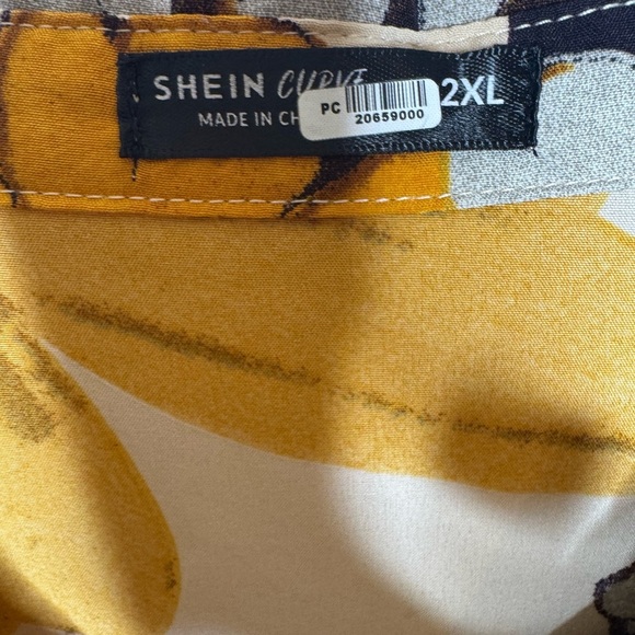 Bold Floral Button Down Blouse Cotton 2X Long Sleeve Casual Office Workwear - Picture 2 of 9